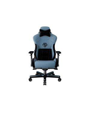 Anda Seat Gaming Chair T-PRO II Light Blue-Black Fabric with Alcantara Stripes