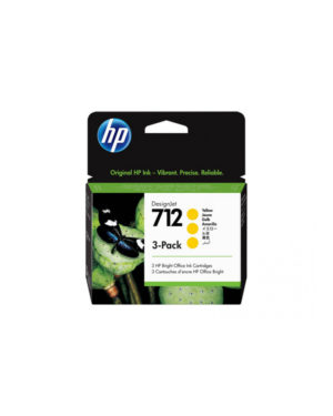 HP Μελάνι Inkjet No.712 Yellow 3-Pack (3ED79A)