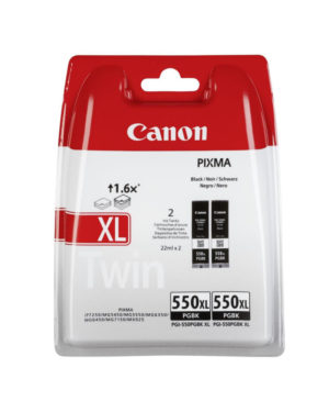 Canon Inkjet PGI-550XL HC Black Twin Pack (6431B005)