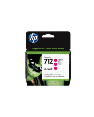 HP Μελάνι Inkjet No.712 Magenta 3-Pack (3ED78A)