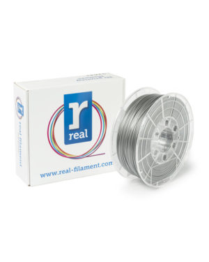 REAL PLA 3D Printer Filament - Satin Silver - spool of 0.75Kg - 1.75mm (REFPLASATINSILVER750MM175)