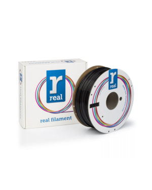 REAL PLA Matte 3D Printer Filament - Black - spool of 1Kg - 2.85mm (REFPLAMATTEBLACK1000MM285)