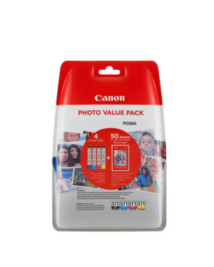 Canon Inkjet CLI-571VP BK/C/M/Y + PHOTO PAPER (0386C006)