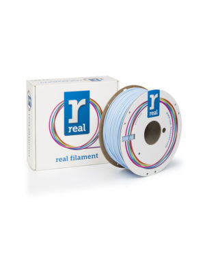 REAL PLA 3D Printer Filament - Light Blue - spool of 1Kg - 2.85mm (REFPLALBLUE1000MM3)