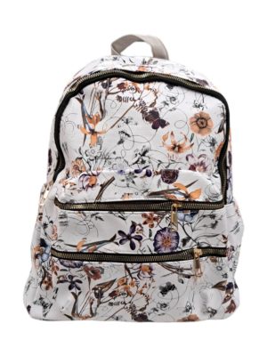 Γυναικείο backpack floral ΑΣΠΡΟ