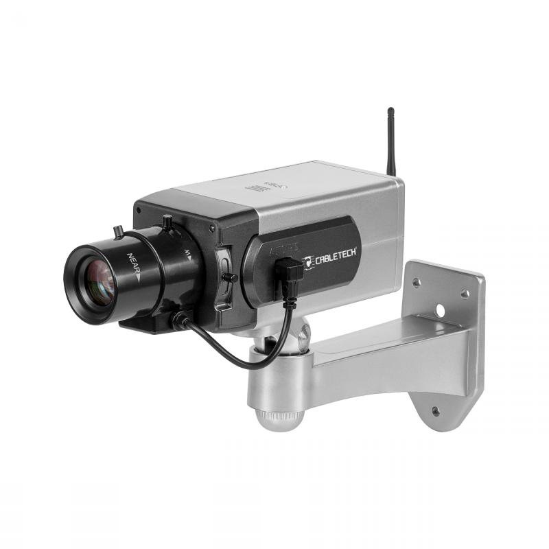 URZ0994 . Ψεύτικη περιστρεφόμενη κάμερα παρακολούθησης με LED DK-13 Cabletech