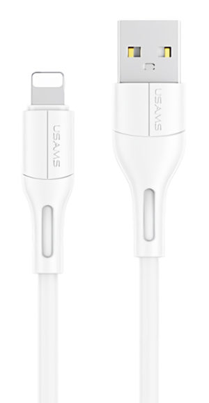 USAMS καλώδιο USB σε Lightning US-SJ500, 10W, 1m, λευκό