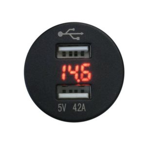 4-4 Connect 4-600156 Four Connect 4-600156 Waterprof usb-Charger With Voltage Display Άμεση Παράδοση