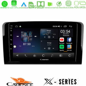 Cadence x Series Mercedes Ml/gl Class 8core Android12 4+64gb Navigation Multimedia Tablet 9 u-x-Mb0761