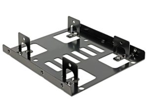 DELOCK Tray μετατροπής από 3.5 σε 2x 2.5, Metal, μαύρο