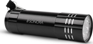 SONORA BLACK RAY 9 LEDS 30LUMENS FLASHLIGHT BLACK COLOR