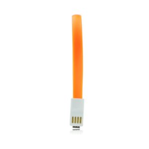 BK-4015 . USB Καλώδιο για iPhone-με μαγνήτη 5/5C/5S/6/6+ 20cm πορτοκαλί