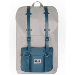 8848 TRAVEL BACKPACK 15,6 UNISEX WATERPROOF LIGHT GRAY WITH BLUE POCKET