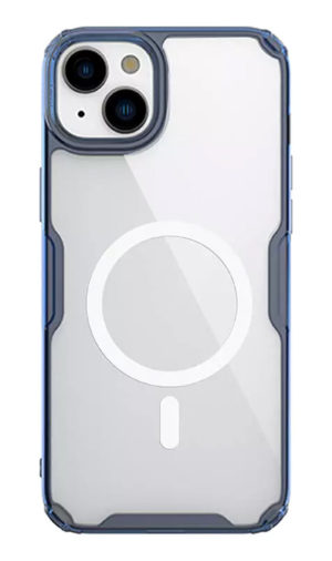 NILLKIN θήκη Nature Pro Magnetic για iPhone 15 Plus, διάφανη-μπλε