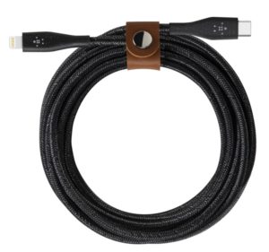 Belkin BOOST↑CHARGE™ USB-C™ Cable with Lightning Connector + Strap (made with DuraTek™ - F8J243bt04