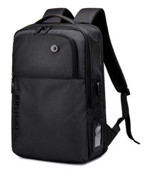 GOLDEN WOLF τσάντα πλάτης GB00399, με θήκη laptop 15.6, 20L, μαύρη