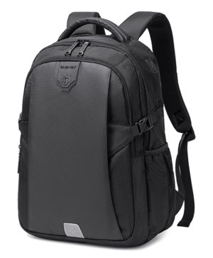 GOLDEN WOLF τσάντα πλάτης GB00433, με θήκη laptop 15.6, 23L, μαύρη