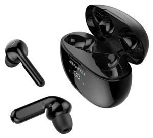 AWEI earphones με θήκη φόρτισης T15P, True Wireless, μαύρα