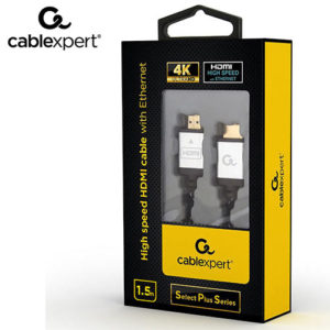 CABLEXPERT 4K HIGH SPEED HDMI CABLE WITH ETHERNET SELECT PLUS SERIES 1,5M