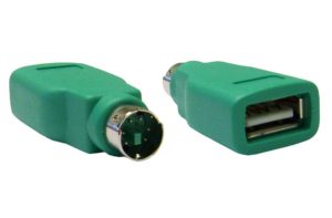 POWERTECH αντάπτορας USB 2.0 θηλυκό σε PS2 αρσενικό CAB-U021, πράσινος