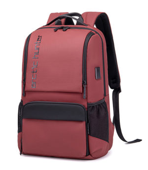 ARCTIC HUNTER τσάντα πλάτης B00532, θήκη laptop 15.6, USB, 28L, κόκκινη