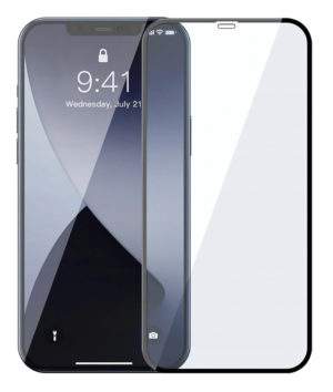 POWERTECH Tempered Glass 5D, full glue, iPhone 12 Pro Max, μαύρο