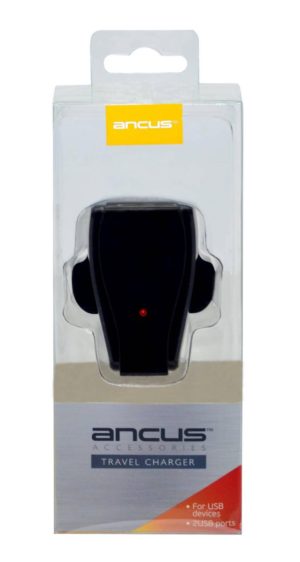Φορτιστής Ταξιδίου Ancus Dual USB 5V 1000 mAh για Αγγλική Πρίζα (3-Pin)