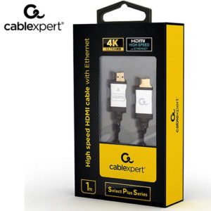 CABLEXPERT 4K HIGH SPEED HDMI CABLE WITH ETHERNET SELECT PLUS SERIES 1M