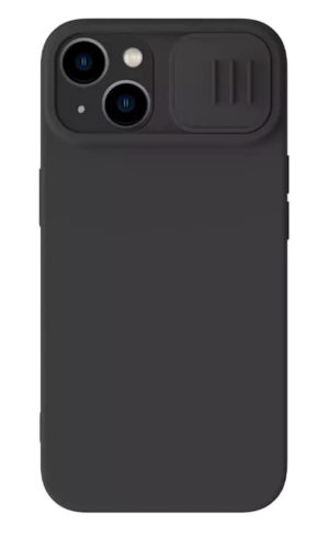 NILLKIN θήκη CamShield Silky Silicone για iPhone 15, μαύρη