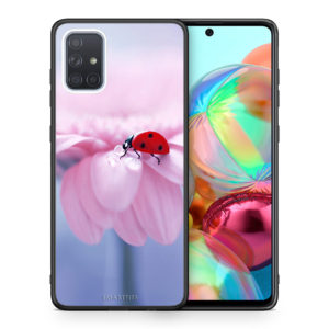 Ladybug Flower - Samsung Galaxy A71 θήκη