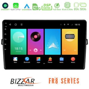 Bizzar fr8 Series Toyota Auris 8core Android13 2+32gb Navigation Multimedia Tablet 10 u-fr8-Ty472