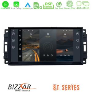 Bizzar oem Jeep 8core Android12 4+64gb Navigation Multimedia Deckless 7 με Carplay/androidauto u-8t-Jp20