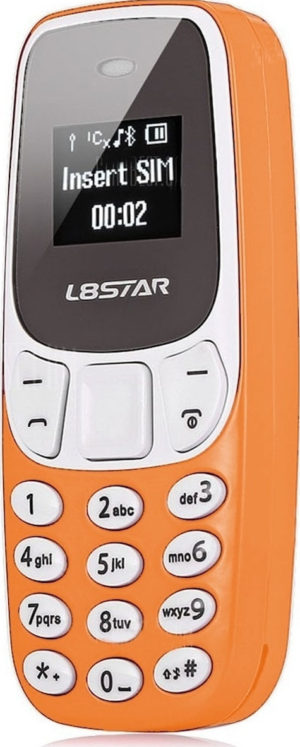 Mini Phone Πορτοκαλί Χρώμα με Ελληνικό Μενού – BM10 – L8STAR