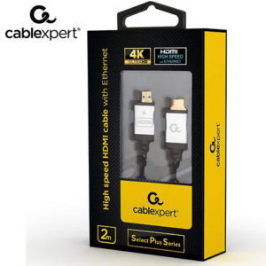 CABLEXPERT 4K HIGH SPEED HDMI CABLE WITH ETHERNET SELECT PLUS SERIES 2M