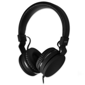 NOD LIVE Ενσύρματα on-ear ακουστικά με μικρόφωνο, σε μαύρο χρώμα.