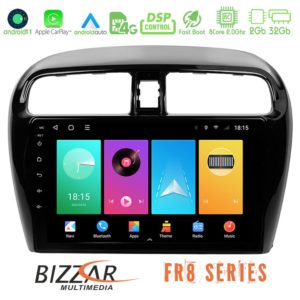 Bizzar fr8 Series Mitsubishi Space Star 2013-2016 8core Android 11 2+32gb Navigation Multimedia Tablet 9 u-fr8-Mt0602