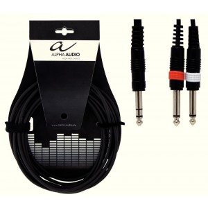 GEWA Basic Line Alpha Audio Καλώδιο 3m 1x 6,3 mm stereo plug - 2x 6,3 mm mono plugs