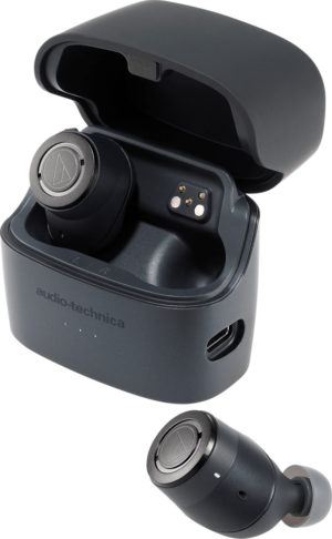 Audio Technica ATH-ANC300TW In-ear Bluetooth Handsfree Ακουστικά με Αντοχή στον Ιδρώτα και Θήκη Φόρτισης Μαύρα