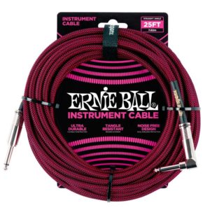 Ernie Ball 6062 Braided Black - Red 7.6m Καλώδιο οργάνου