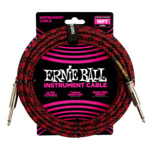 Ernie Ball 6396 Braided Red - Black 5.50m