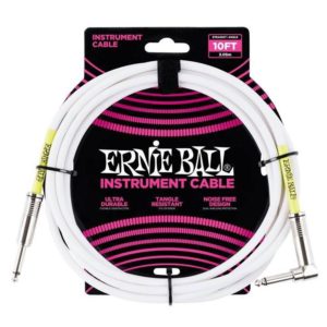 Ernie Ball 6049 Classic Angled Jack Mono - Jack Mono White 3.00m Καλώδιο οργάνου