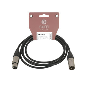 Onsei ON-C3010 Καλώδιο μικροφωνικό 3-pin XLR Αρσενικό - 3-pin XLR Θηλυκό 1m
