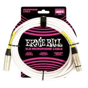 Ernie Ball 6389 XLR Male - XLR Female 6.10m White
