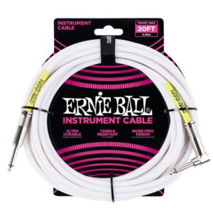 Ernie Ball 6047 Classic Angled Jack Male - Jack Male White 6.00m Καλώδιο οργάνου