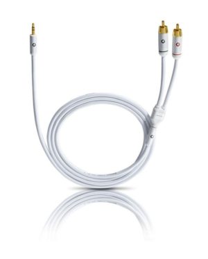 Oehlbach i-Connect J Καλώδιο ήχου φορητής συσκευής 3.5mm Jack - 2 x RCA 1.5m Λευκό (Τεμάχιο)