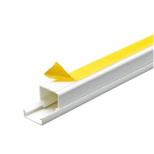 Αυτοκόλλητο κανάλι λευκό PVC 15x10 2m για στήριξη μονόχρωμης ταινίας led FLAT 5050-60 230V MAT1510 UNIVERSE
