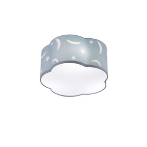 Φωτιστικό οροφής 230V 3xE27 καπέλο με σχέδια παστέλ μπλε MOONY 602300345 TRIO LIGHTING