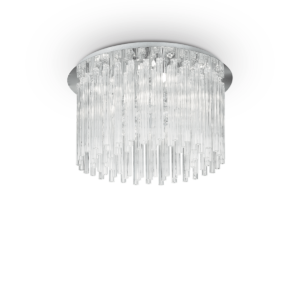 Φωτιστικό οροφής διαφανές με κρύσταλλα 230V 8xG9 ELEGANT PL8 019451 IDEAL LUX