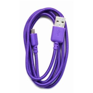 Καλώδιο σύνδεσης κορδόνι Ancus USB σε Micro USB με ενισχυμένες επαφές μωβ 5210029008733