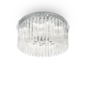 Φωτιστικό οροφής διαφανές με κρύσταλλα 230V 12xG9 ELEGANT PL12 019468 IDEAL LUX